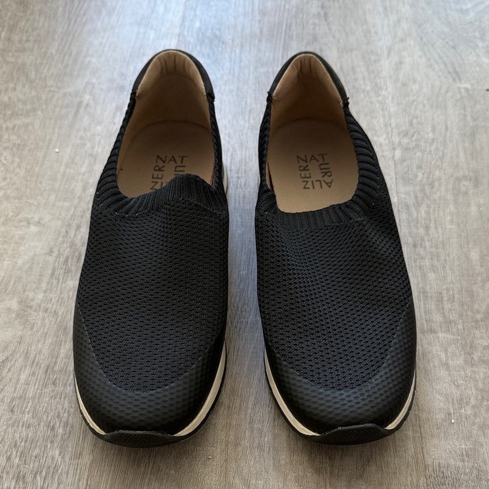Naturalizer Black Mesh Slip-On Sneakers
